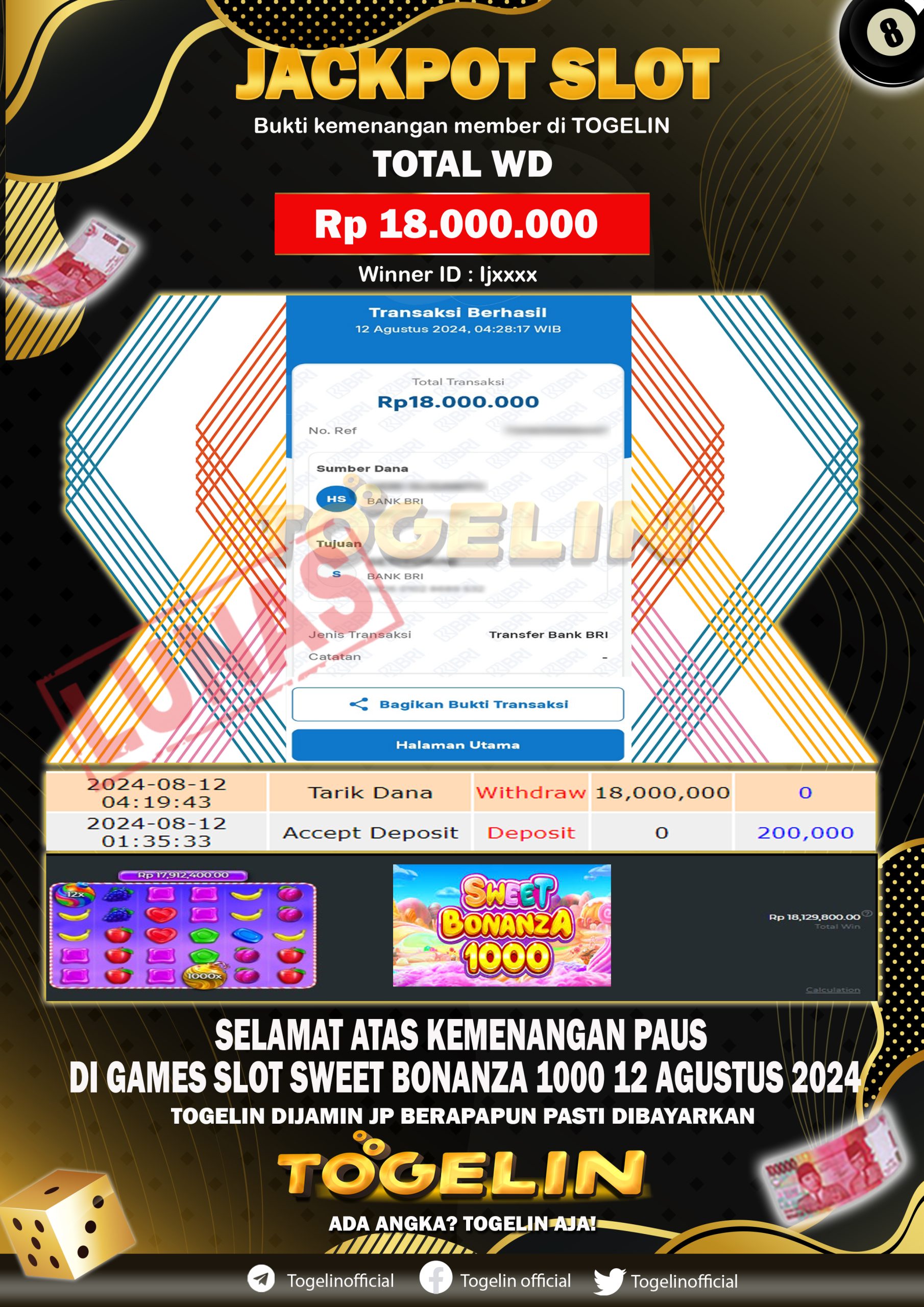 BUKTI JP TOGELIN 12 AGUSTUS 2024