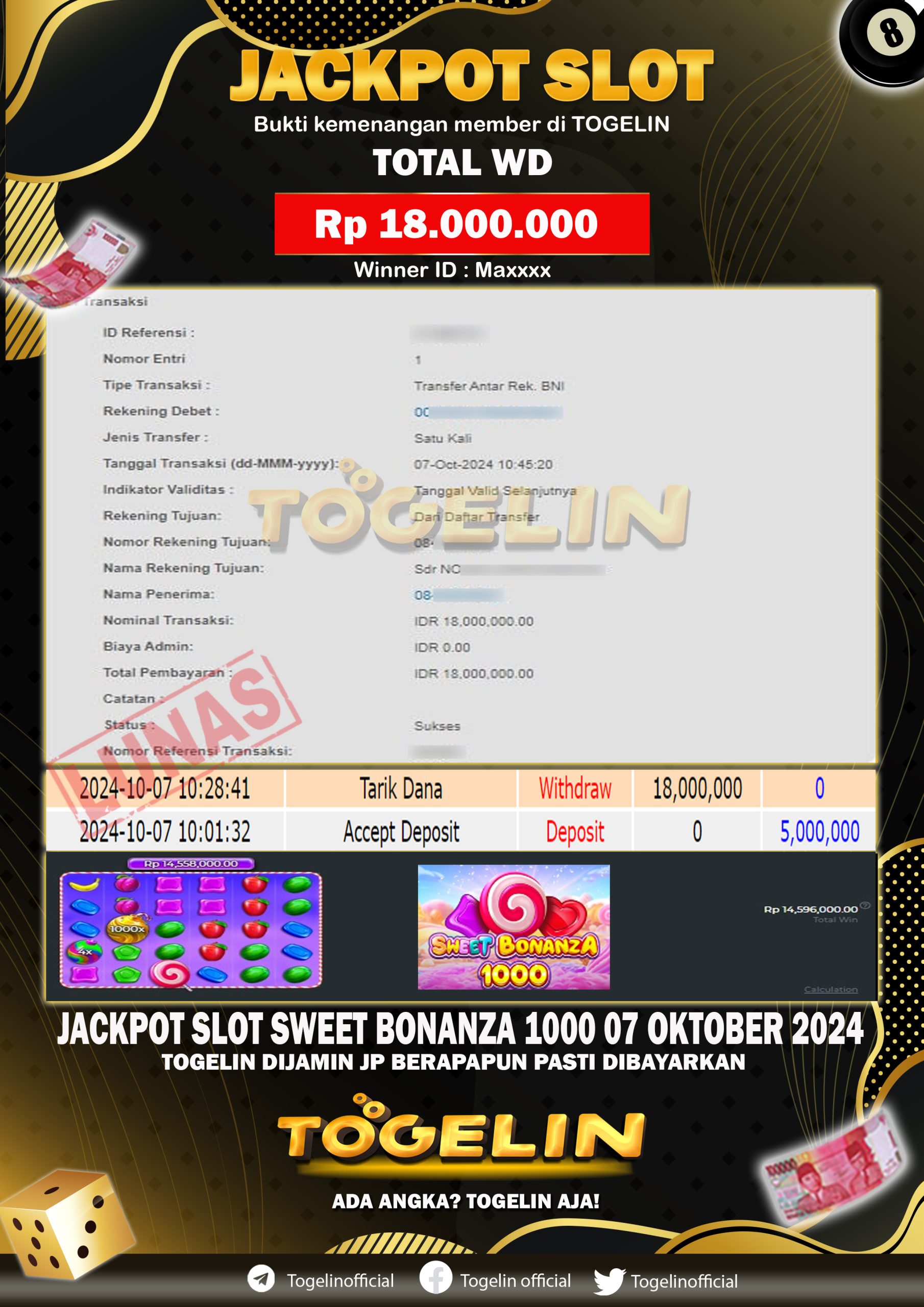 BUKTI JP TOGELIN 07 OKTOBER 2024