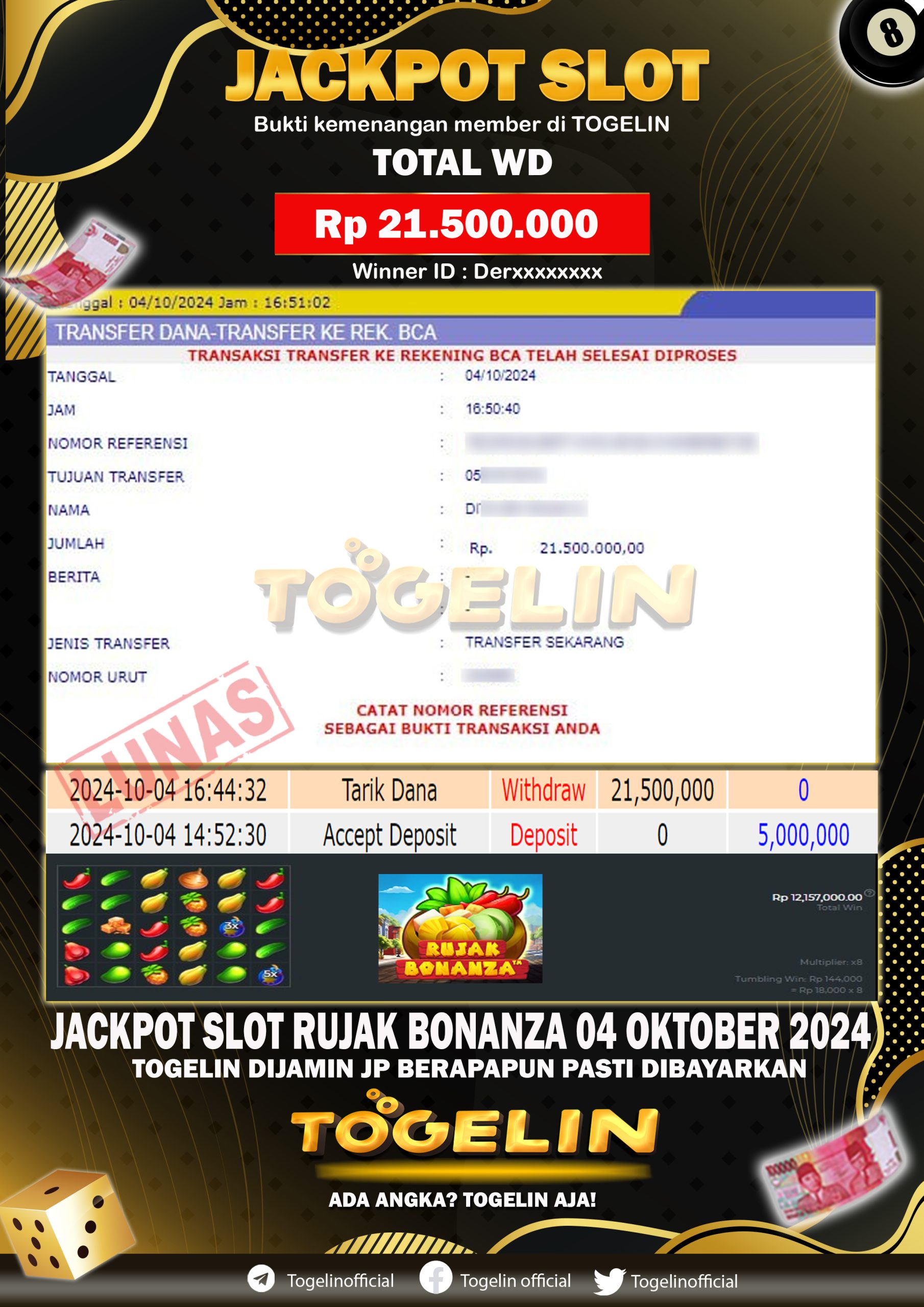 BUKTI JP TOGELIN 04 OKTOBER 2024