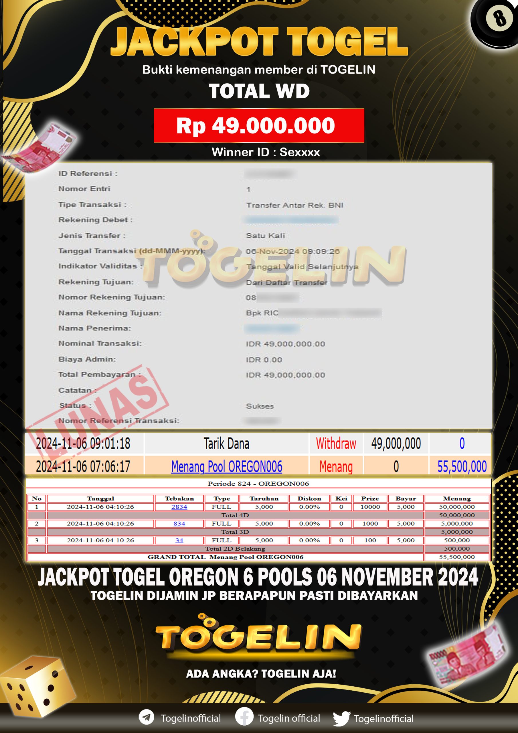 BUKTI JP TOGELIN 06 NOVEMBER 2024