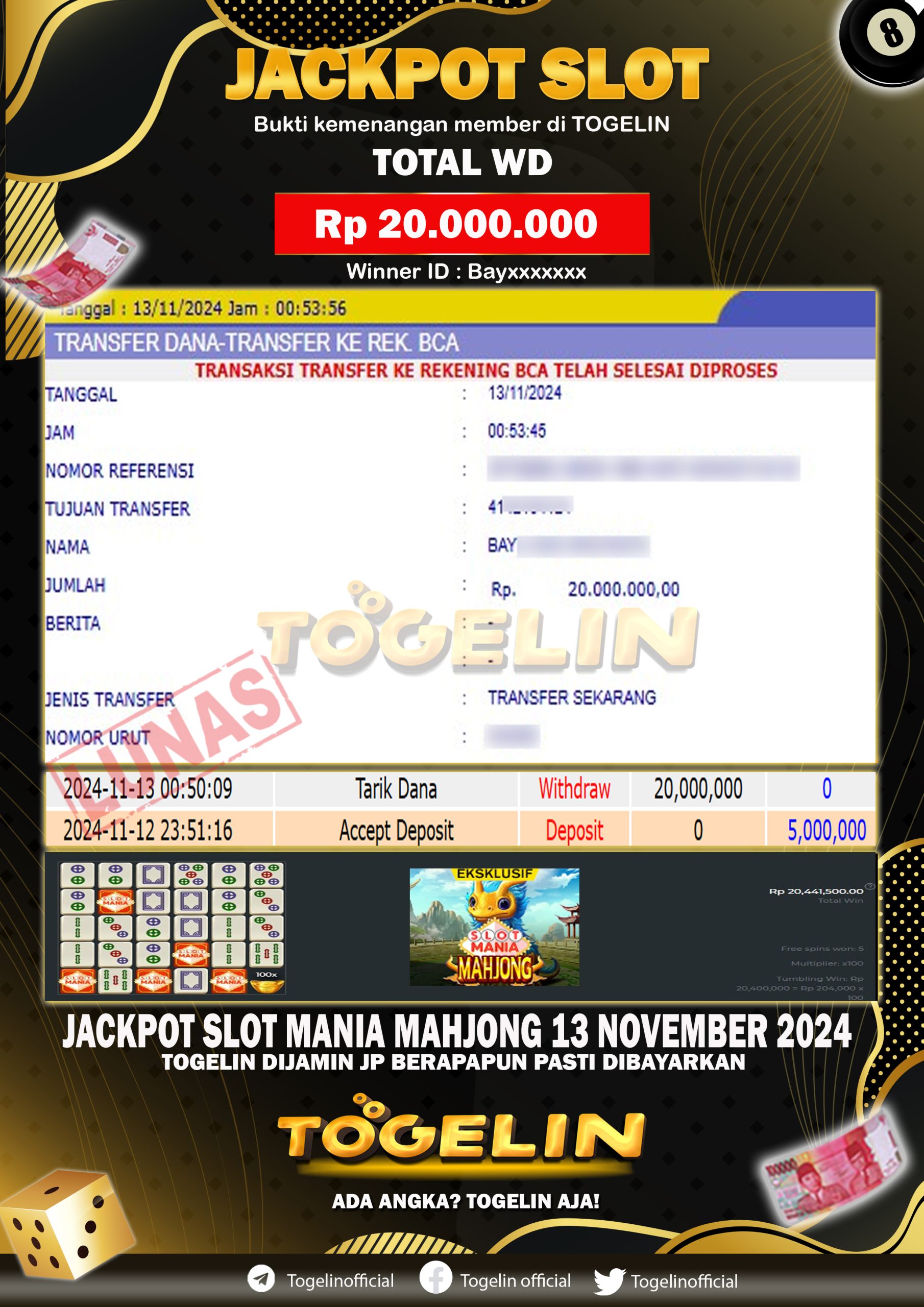 BUKTI JP TOGELIN 13 NOVEMBER 2024