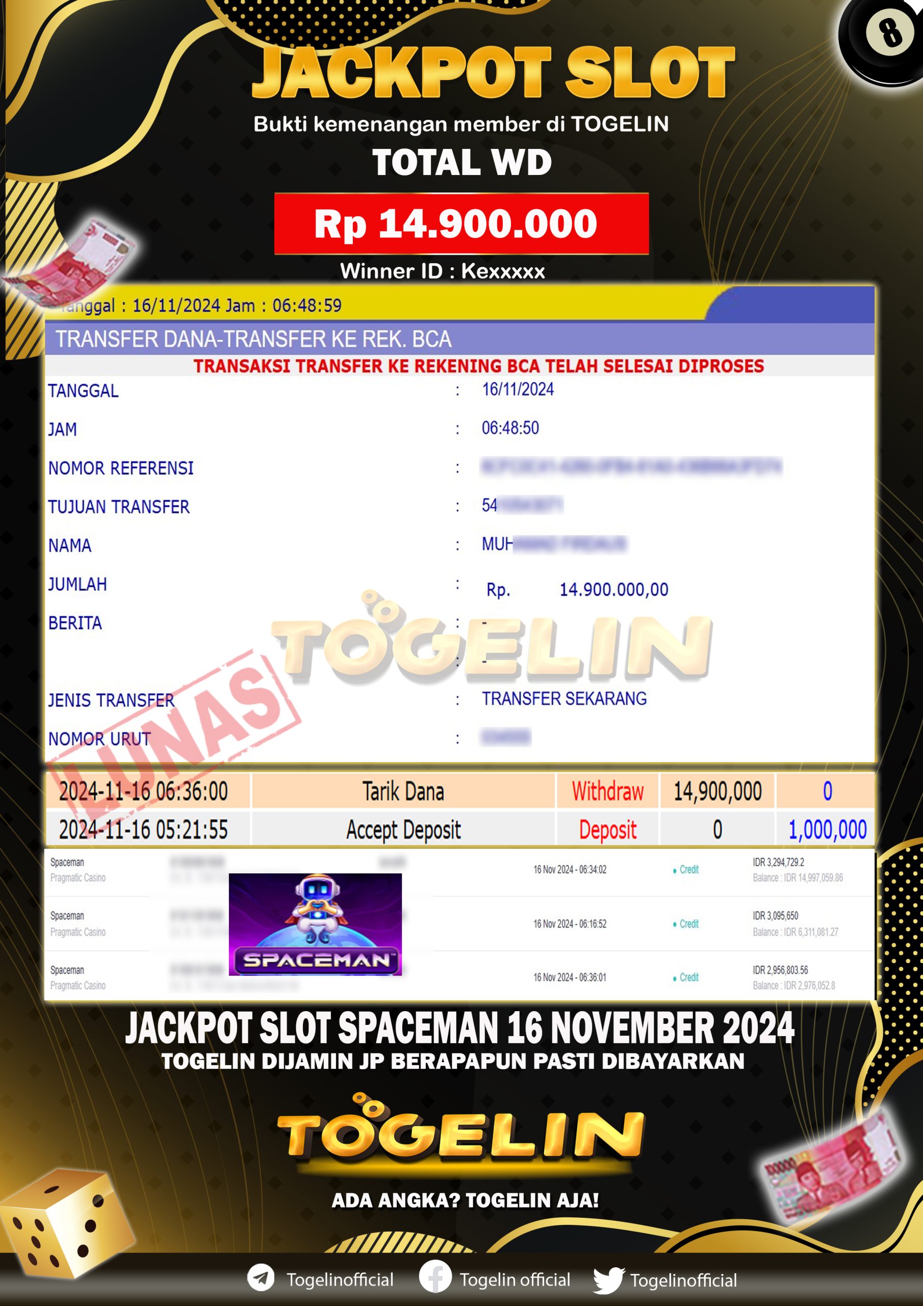 BUKTI JP TOGELIN 16 NOVEMBER 2024