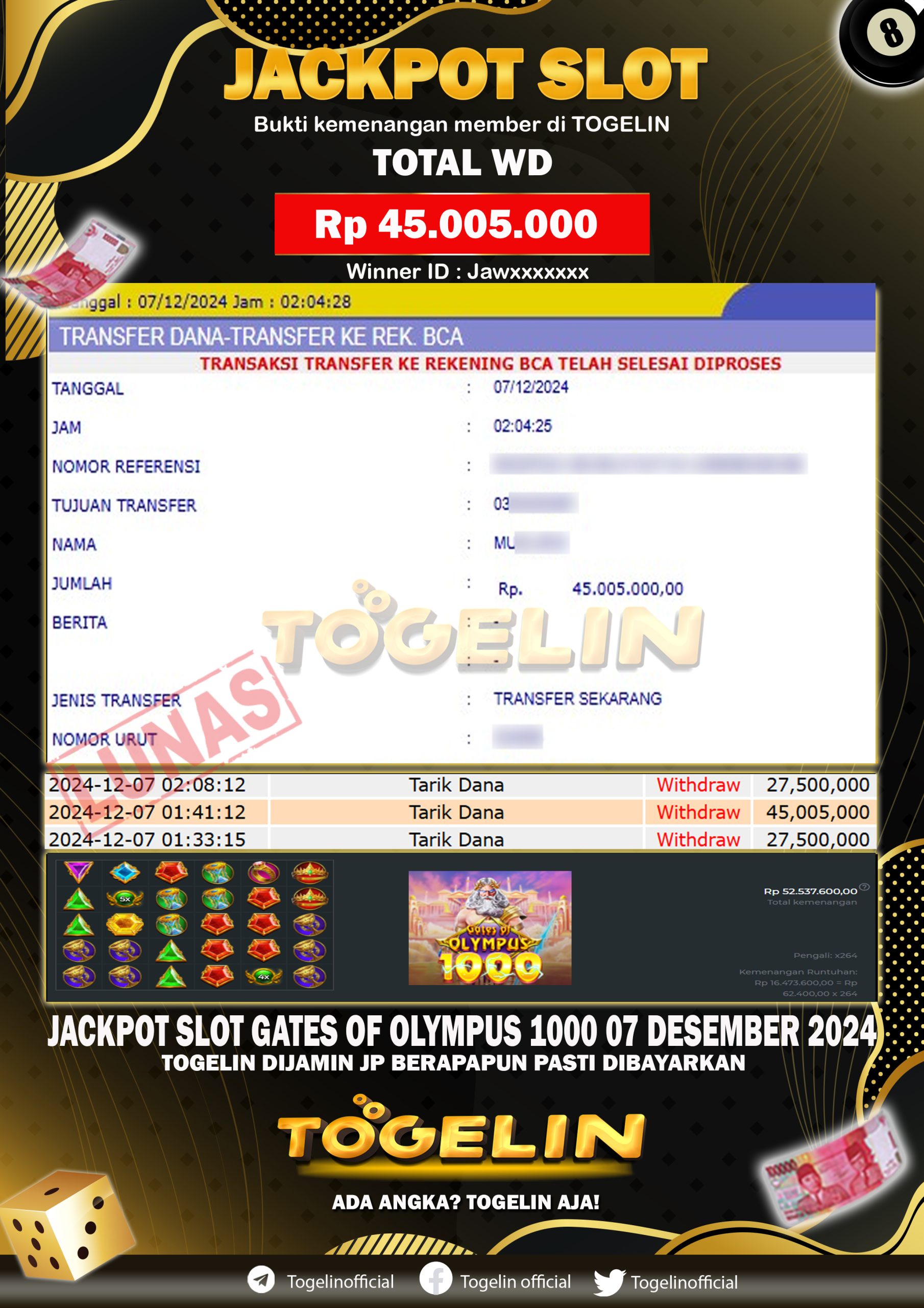 BUKTI JP TOGELIN 07 DESEMBER 2024