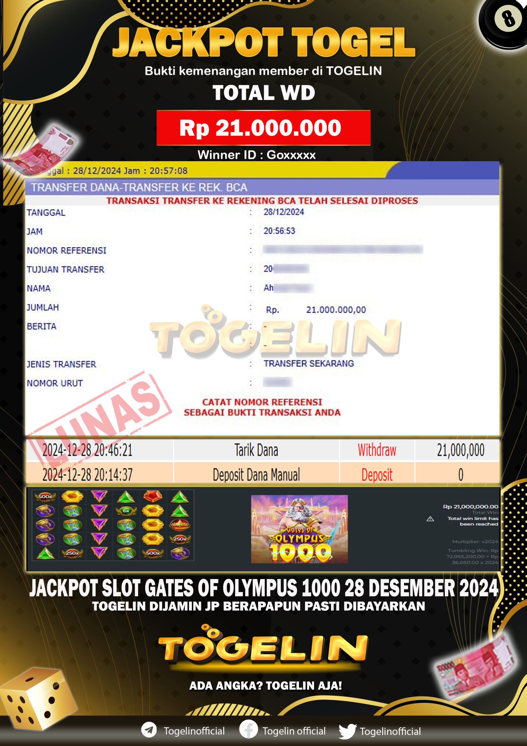 BUKTI JP TOGELIN 28 DESEMBER 2024