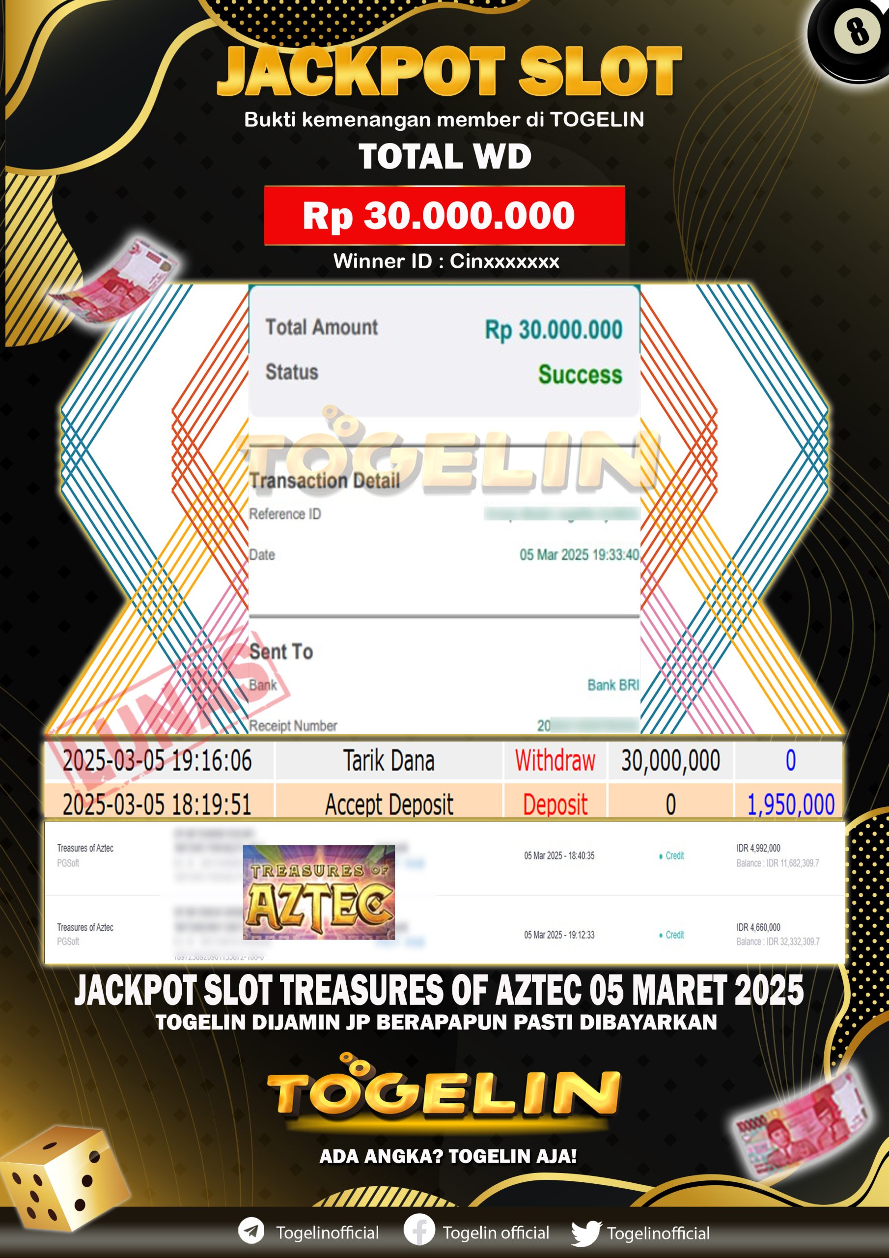 BUKTI JP TOGELIN 05 MARET 2025