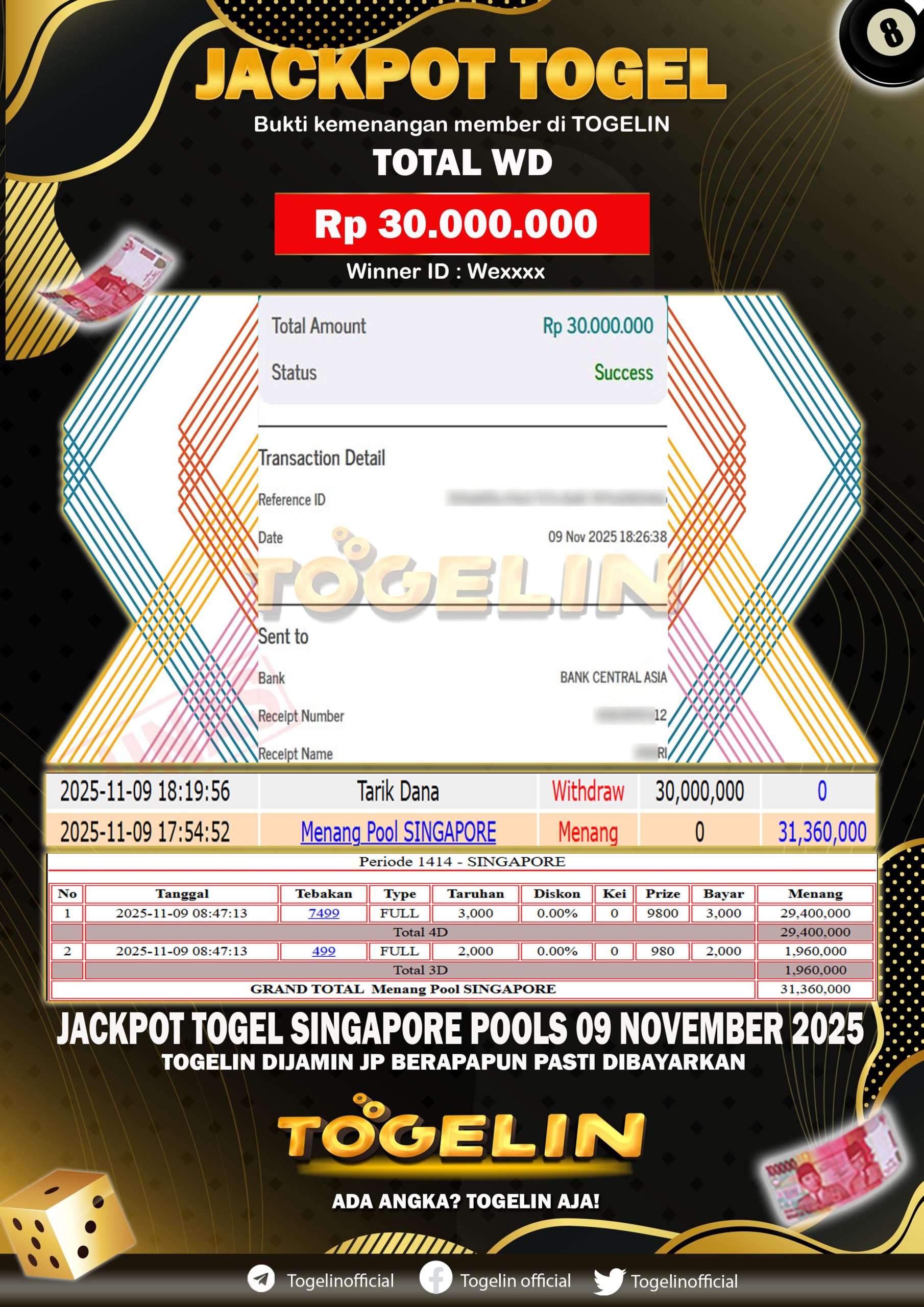 BUKTI JP TOGELIN 09 NOVEMBER 2025